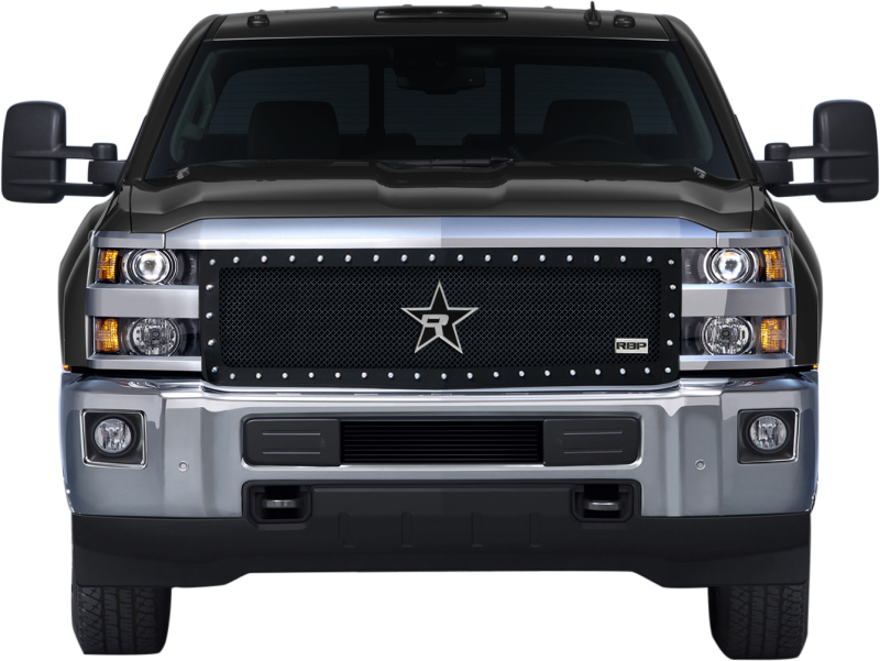 RBP RX-5 Halo Series Studded Frame 1pc. Grille 15-18 Chevrolet Silverado 2500/3500HD - Black