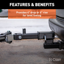 Load image into Gallery viewer, Curt Receiver Hitch Adapter (2in Shank / 4in Drop / 7500 lbs)