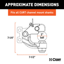 Load image into Gallery viewer, Curt Replacement Channel Mount Ball &amp; Pintle Combination (2in Ball 10000lbs)