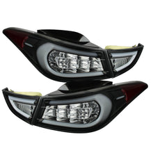 Load image into Gallery viewer, Spyder Hyundai Elantra 11-13 Light Bar LED Tail Lights Black ALT-YD-HYELAN11-LED-BK