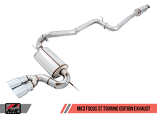 Load image into Gallery viewer, AWE Tuning Ford Focus ST Touring Edition Cat-Back Exhaust - Resonated - Chrome Silver Tips