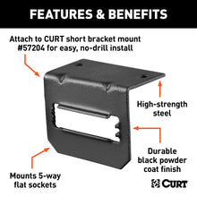 Load image into Gallery viewer, Curt Connector Mounting Bracket for 5-Way Flat