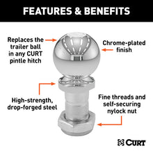 Load image into Gallery viewer, Curt Replacement 2-5/16in Pintle Ball (16000lbs 1-1/4in Shank)