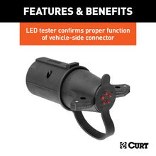 Load image into Gallery viewer, Curt Adapter (7-Way RV Blade to 6-Way Round Trailer Center Pin Brake Packaged)