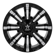 Load image into Gallery viewer, RBP 94R 18x10 8x170 BP / 4.5 BS -25mm Offset 129mm CB (Hub Centric) Black w/Chrome Inserts Wheel
