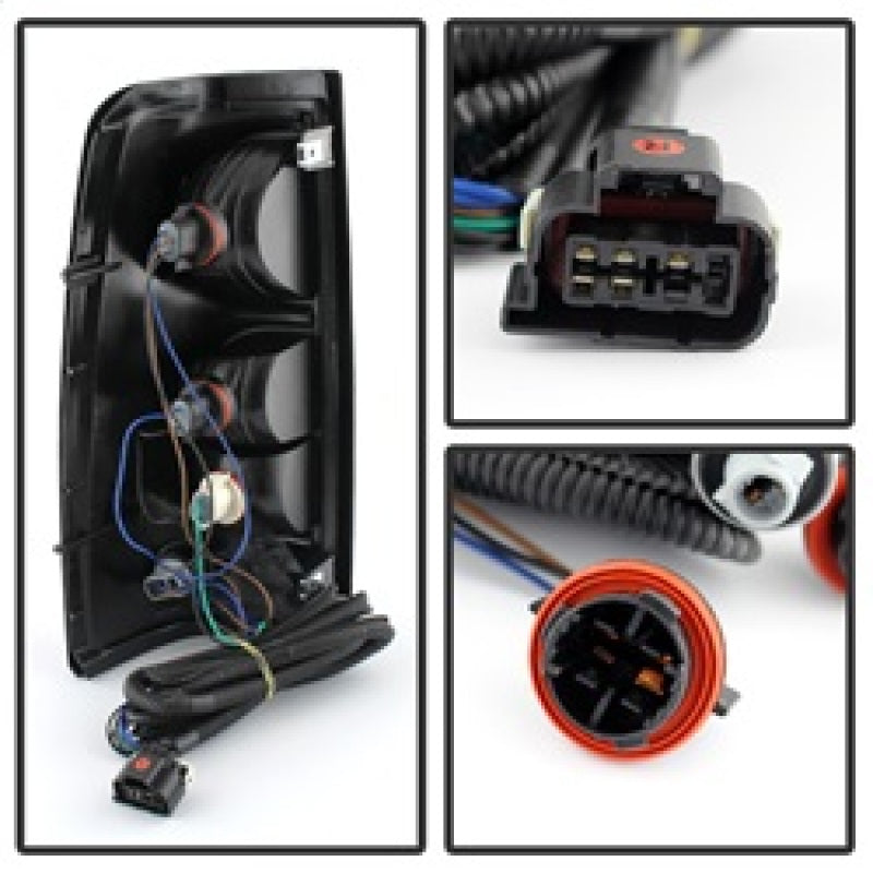 xTune Chevy Silverado 1500-2500-3500 03-06 OEM Style Tail Lights Red Smoked ALT-JH-CS03-OE-RSM