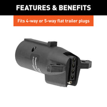 Load image into Gallery viewer, Curt LED Electrical Adapter (7-Way RV Blade Vehicle to 4 or 5-Way Flat Trailer)
