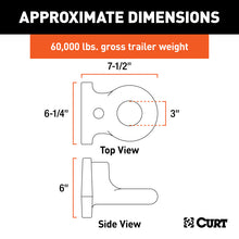 Load image into Gallery viewer, Curt SecureLatch Flush-Mount Lunette Ring (60000lbs 2-1/2in I.D.)
