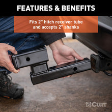 Load image into Gallery viewer, Curt Receiver Hitch Adapter (2in Shank / 4in Drop / 7500 lbs)