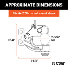 Load image into Gallery viewer, Curt Replacement Channel Mount Ball &amp; Pintle Combination (2-5/16in Ball 20000lbs)