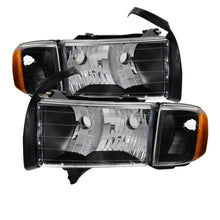Load image into Gallery viewer, xTune Dodge Ram Sport Model Only 1999-2002 OEM Headlights Black HD-JH-DR99-SP-BK
