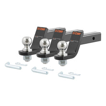 Load image into Gallery viewer, Curt Loaded Ball Mounts w/2in Balls (2in Shank 7500lbs 4in Drop 3-Pack)
