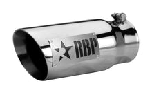Load image into Gallery viewer, RBP RX-1 Polished Dual-Badged Exhaust Tip Inlet 4in. / Outlet 5in. / Length 12in. - Stainless Steel