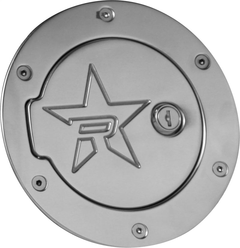 RBP RX-2 Locking Fuel Door 07-17 Jeep Wrangler JK - Polished Aluminum