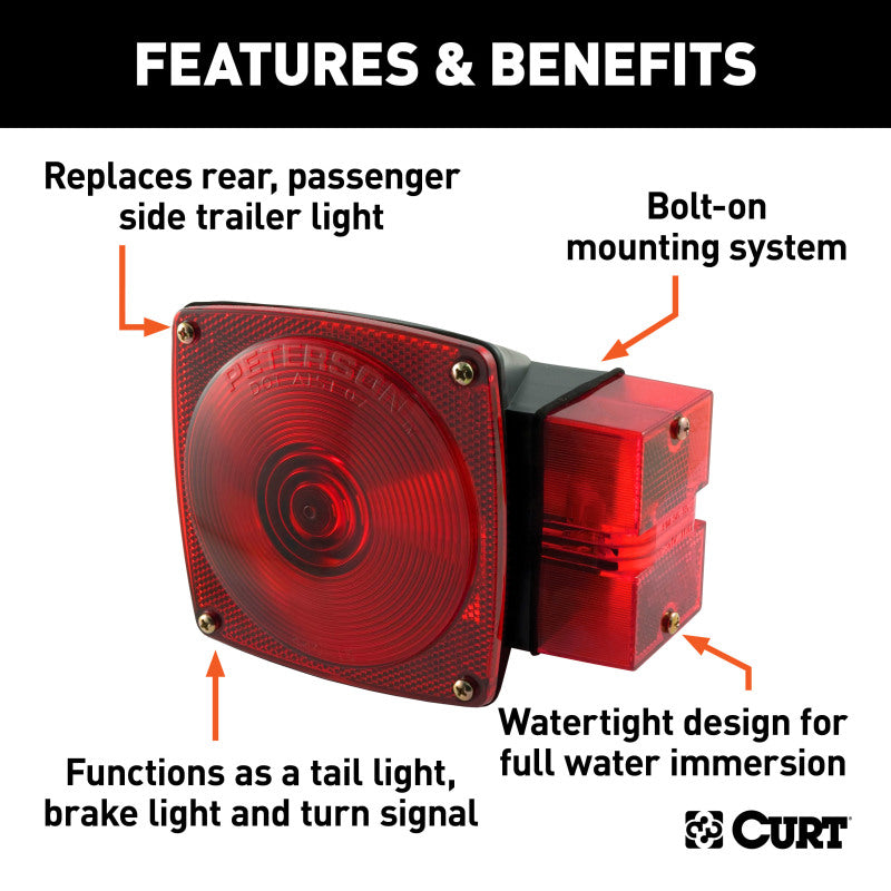 Curt Submersible Combination Trailer Light (Passenger Side)