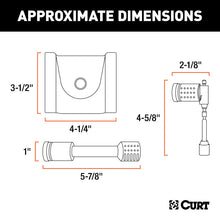 Load image into Gallery viewer, Curt Hitch &amp; Coupler Lock Set (2in Receiver 1/2in to 2-1/2in Latch 1-7/8in &amp; 2in Lip)