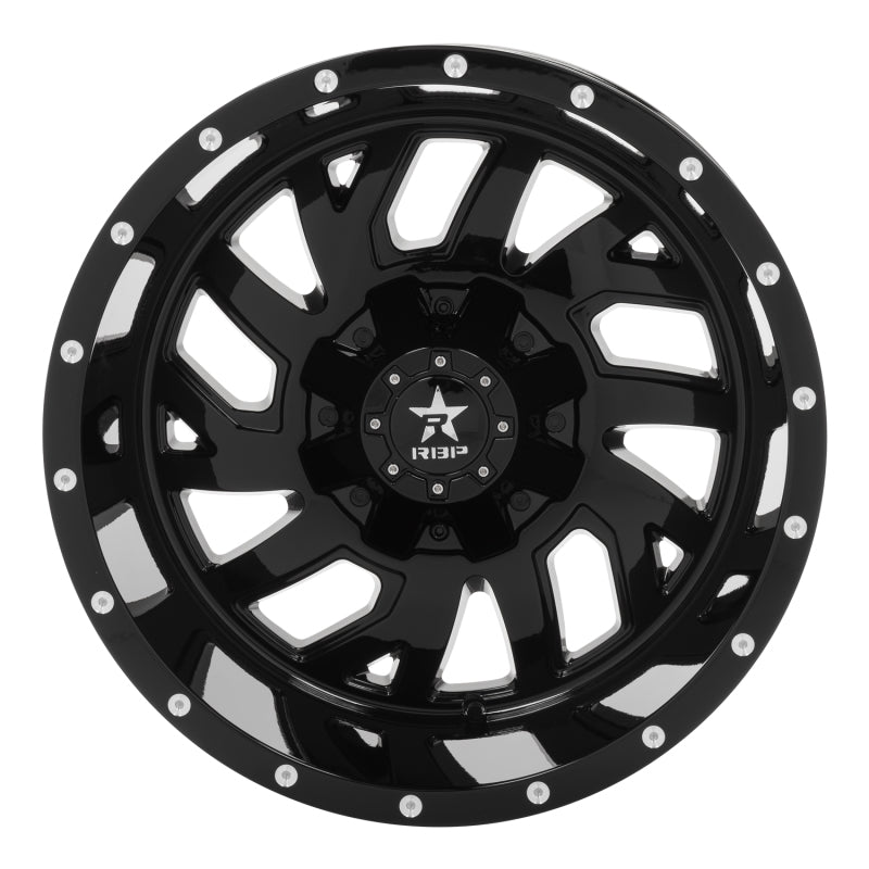 RBP 65R Glock 20x12 8x165.1 BP / 4.75 BS -44mm Offset 117mm CB (Hub Centric) Gloss Black Wheel