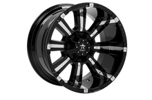 Load image into Gallery viewer, RBP 94R 22x12 8x165.1 BP / 4.75 BS -44mm Offset 117mm CB (Hub Centric) Black w/Chrome Inserts Wheel