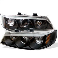 Load image into Gallery viewer, Spyder Honda Accord 94-97 1PC Projector Headlights LED Halo Amber Reflector Blk PRO-YD-HA94-AM-BK