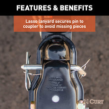 Load image into Gallery viewer, Curt QuickPin No-Latch 2in Trailer Coupler (3in Channel - 3500 lbs)