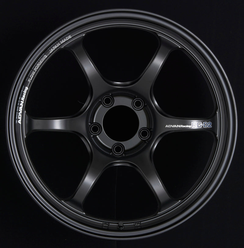 Advan RG-D2 17x8.5 +45 5x114.3 Semi Gloss Black Wheel