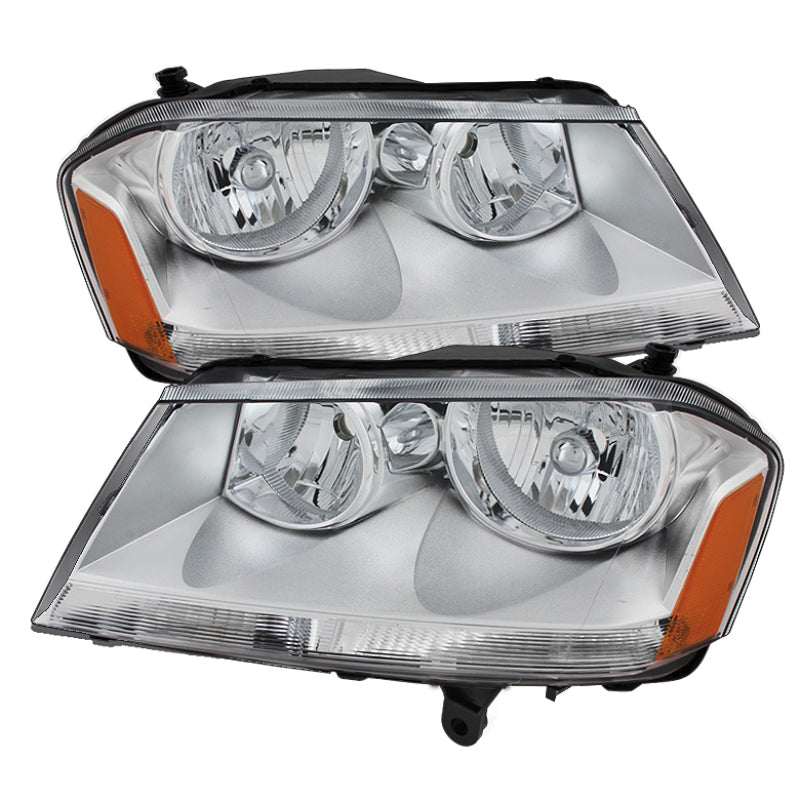 xTune Dodge Avenger 08-14 Crystal Headlights Chrome HD-JH-DA08-AM-C