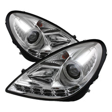 Load image into Gallery viewer, Spyder Mercedes Benz SLK 05-10 Projector Headlights Halogen Model- DRL Chrm PRO-YD-MBSLK05-DRL-C