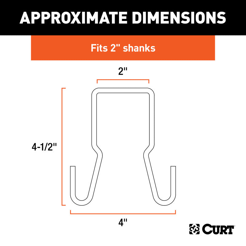 Curt Trailer Safety Chain Holder Bracket (2in Shank)