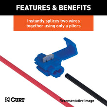 Load image into Gallery viewer, Curt Snap Lock Double-Run Tap Connectors (18-14 Wire Gauge 100-Pack)