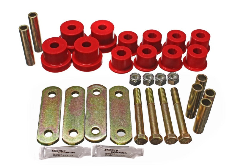 Energy Suspension GM Heavy Duty Shackle Set - Red