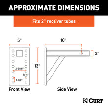 Load image into Gallery viewer, Curt Adjustable Pintle Mount (2in Shank 10000lbs 13in High 10in Long)