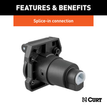Load image into Gallery viewer, Curt Heavy-Duty 7-Way RV Blade Connector Socket (Vehicle Side)