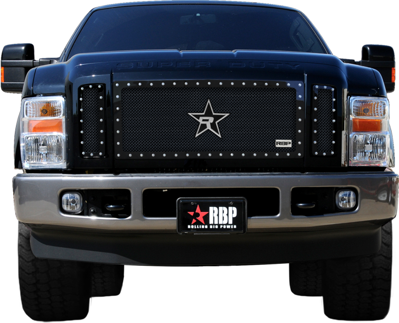 RBP RX-5 Halo Series Stud Frame 1pc. Grille 08-10 Ford Super Duty F250/F350 (Except Harley) - Black