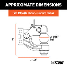Load image into Gallery viewer, Curt Replacement Channel Mount Ball &amp; Pintle Combination (2-5/16in Ball 13000lbs)