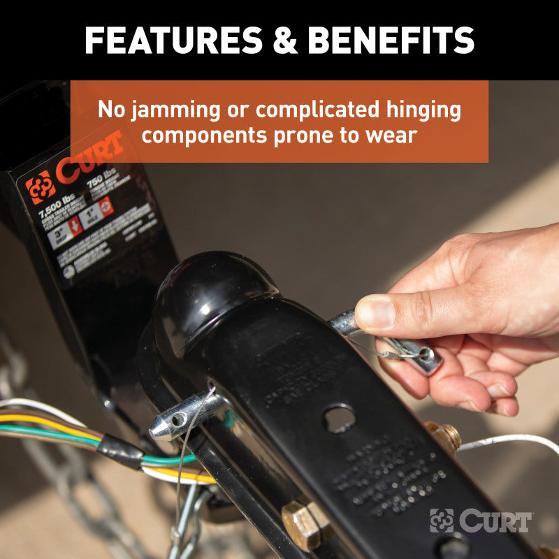 Curt QuickPin No-Latch 2in Trailer Coupler (2in Channel - 3500 lbs)