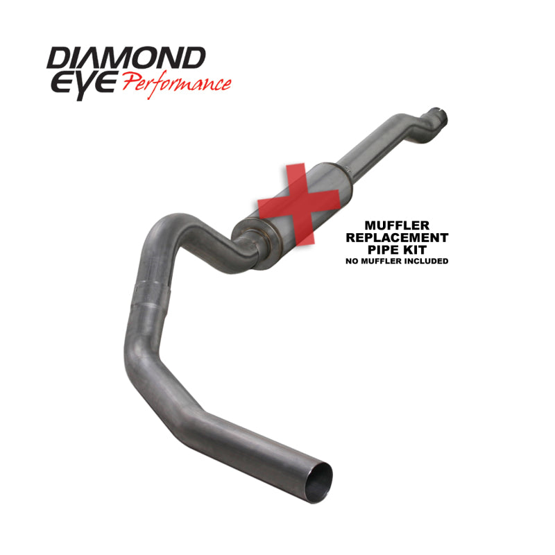 Diamond Eye KIT 4in Catback Single SS: 03-07 FORD 6.0L F250/F350