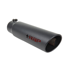 Load image into Gallery viewer, RBP RX-1 High Heat Textured Dual Badged Exhaust Tip Inlet 4in. / Outlet 5in. / Length 18in. - Black