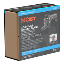 Load image into Gallery viewer, Curt Adjustable Channel Mount w/1in Ball Hole (2in Shank 6000lbs 6-3/4in Drop)