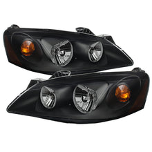 Load image into Gallery viewer, xTune Pontiac G6 05-10 (09-10 Fit w/Amber Turn Signal) Crystal Headlights Black HD-JH-PG605-AM-BK