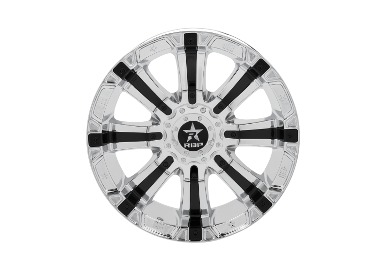 RBP 94R 20x10 8x170 BP / 6 BS 10mm Offset 129mm CB (Hub Centric) Chrome w/Black Inserts Wheel