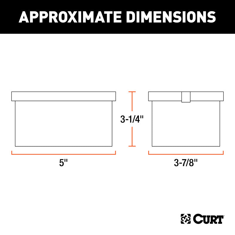 Curt 5in x 3-1/4in x 3-7/8in Lockable Breakaway Battery Case