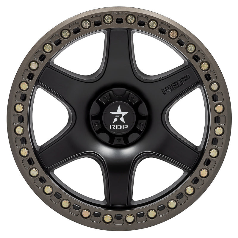 RBP 50R Cobra 17x9.0 6x139.7 BP / 4.5 BS / -12mm Offset 108mm CB Black w/Bronze Ring Wheel