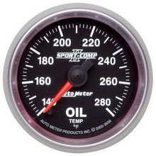 Load image into Gallery viewer, Autometer Sport-Comp II 52mm Full Sweep Electronic 140-280 Deg. F Oil Temperature Gauge