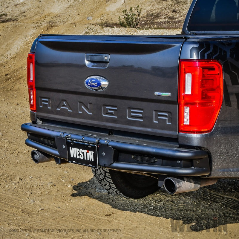 Westin 19-20 Ford Ranger Outlaw Rear Bumper - Textured Black