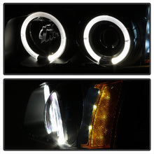 Load image into Gallery viewer, Spyder Chevy Silverado 1500 03-06 Projector LED Halo LED Amber Reflector Blk PRO-YD-CS03-AM-BK