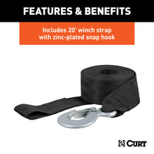 Load image into Gallery viewer, Curt Hand Winch w/20ft Strap (1900lbs 8in Handle)