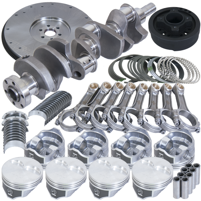 Eagle Ford 302 Small Block V-Rib Belts 164 Tooth Flywheel Rotating Assembly 4.030in Bore +5.00cc