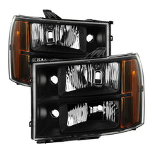 Load image into Gallery viewer, xTune GMC Sierra 07-13 Crystal Headlights Black HD-JH-GSIE07-AM-BK