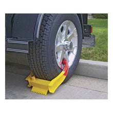 Load image into Gallery viewer, Curt Wheel Chock Lock (Yellow Powder Coat)