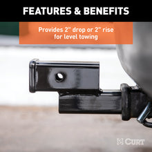 Load image into Gallery viewer, Curt Receiver Hitch Adapter (2in Shank 2in Drop 7500lbs)